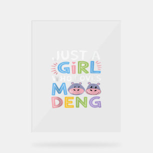 Mens MooDeng Juste une fille qui aime Moo Deng Fun