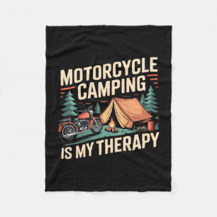 Mens motocamping motorrijder reizen kamp fleece deken