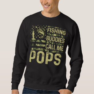 Mens My Fishing Buddies Call Me Pops Usa Patriotic Trui