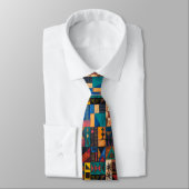 Men's Nectie Abstract Pattern African Neck Tie Stropdas (Gebonden)