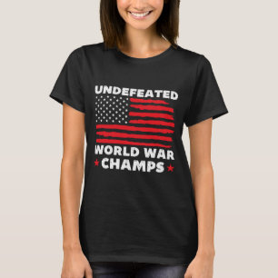 Mens Onverslagen Wereldoorlog Kampioenen 4 Juli T-shirt