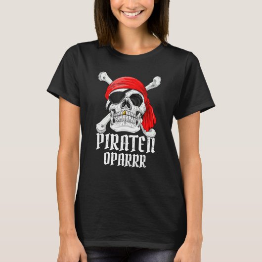 Mens Oparrr Pirate Shirt Grandpa Pirate Costume Fa (Voorkant)