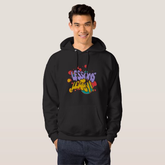 MEN'S PAINT SPLASH LESSONS LEARN PULLOVER HOODIE (Devant entier)