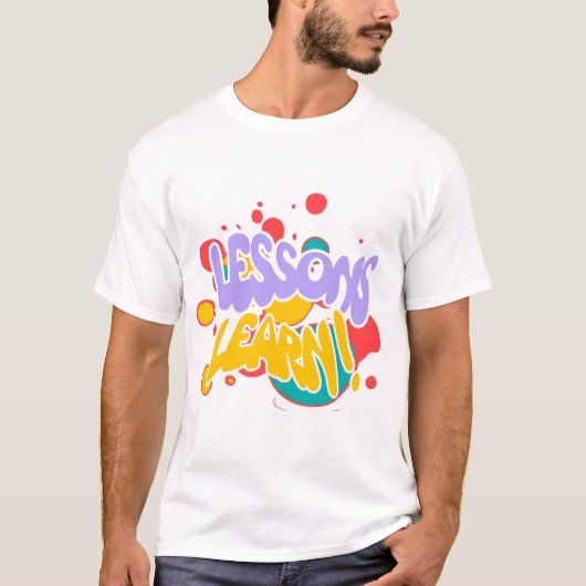 MEN'S PAINT SPLASH LESSONS LEARN T SHIRT  (Voorkant)