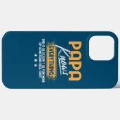 Mens Papa Knows Everything Funny Father's Day  Case-Mate iPhone Case (Achterkant (horizontaal))