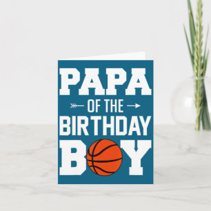 Mens papa of de jarige basketball boy famil kaart