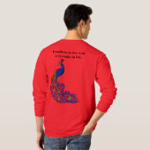 Men's peacock print T-shirt (Dos entier)