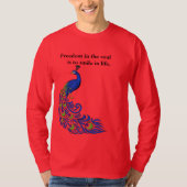 Men's peacock print T-shirt (Devant)