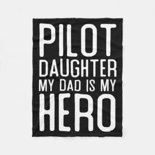 Mens Piloot Dochter Papa Is Held Geschenk Piloten Fleece Deken