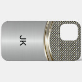 Mens Professional Monogram Metalen Uiterlijk Case-Mate iPhone Case (Achterkant (horizontaal))