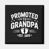 Mens Promoted To Grandpa Est 2026 New Grandpa Preg Magneet (Voorkant)