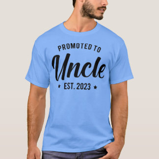 Mens Promoted to Uncle 2023  T-shirt