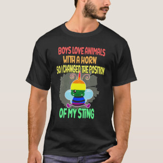 Mens Proud Gay Boys Pride LGBTQ Gay Beekeeper Rai T-shirt