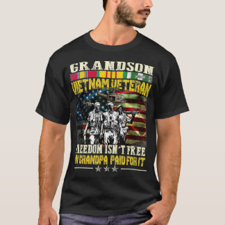 Mens Proud Grandson Of Vietnam Veterans  Freedom I T-shirt