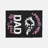 Mens Proud New Dad Its A Girl Promoted To Daddy Fleece Deken (Voorkant (Horizontaal))