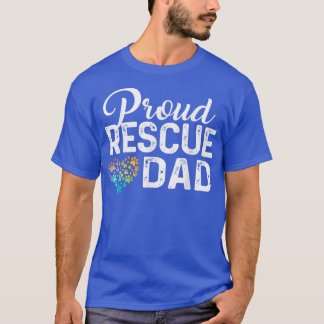 Mens Proud Rescue Dog Dad Fathers Day Tee for Dog T-shirt