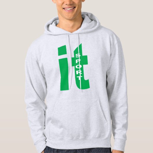 Men's Pullover Hoodie ash ITALIA  SPORT (Devant)