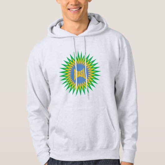 Men's Pullover Hoodie ash  SUN  BRASIL (Devant)