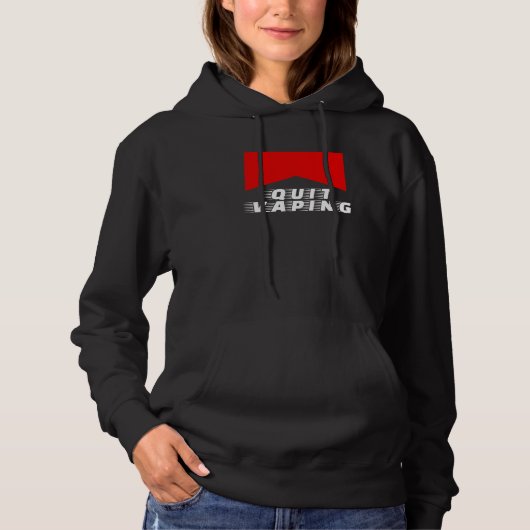 Mens Quit Vaping Be A Man Hoodie (Voorkant)