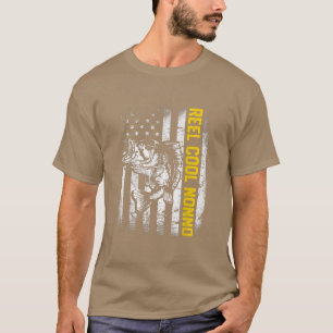 Mens Reel Cool Nonno FishingFunny Fish Vintage T-shirt