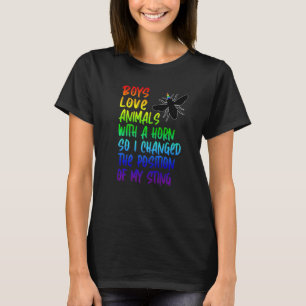 Mens Regenboog Bij Trots Homoseksuele Jongens Homo T-shirt