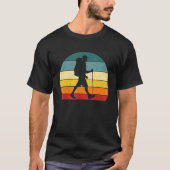 Mens Retro Backpacking Hiking Backpacker Trekking T-shirt (Voorkant)