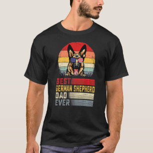 Mens Retro Beste Duitse Herdershond Papa Ooit Vade T-shirt
