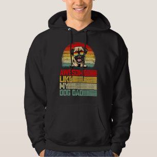 Mens Retro Vintage Awesome Like My Pug Dog Dad Hoodie