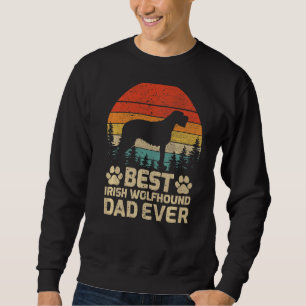 Mens Retro Vintage Best Irish Wolfhound Dad Ever F Trui