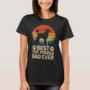 Mens Retro Vintage Beste Toy Poodle Vader Ooit Vad T-shirt