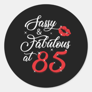 Mens Sassy & Fabulous op 85 85th Birthday 1936 Ronde Sticker