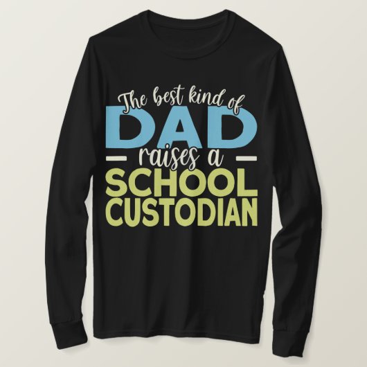 Mens School Custodian Dad Janitor T-shirt (Design voorkant)
