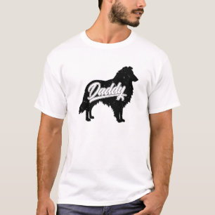 Mens Shetland Sheepdog Daddy Papa Fathers Of Shetl T-shirt