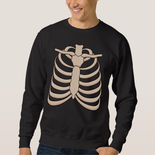 Men's Skeleton Sweatshirt for Halloween Party (Voorkant)