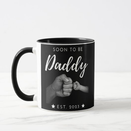 Mens Soon To Be Daddy Est 2023 Retro Fathers Day Mok (Links)