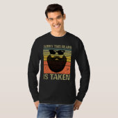 Mens Sorry This Beard Is Taken Valentines Day Desi T-shirt (Voorkant volledig)