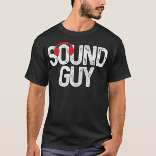 Mens Sound Guy Headphones Audio Engineer Sound Tec T-shirt