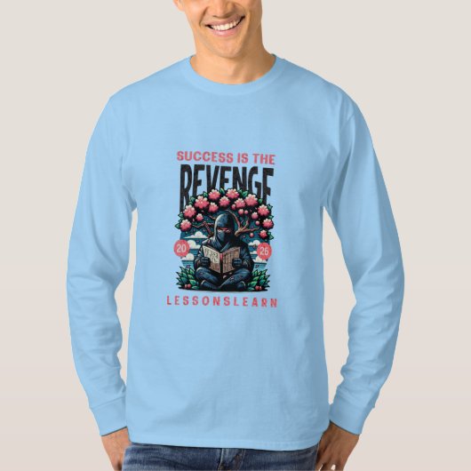 MEN'S SUCCESS REVENGE LESSONS LEARN LONG SLEEVE T-SHIRT (Voorkant)