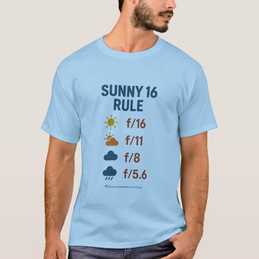Mens Sunny 16 Règle T-shirt (Devant)