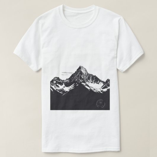 Men's t-shirt with a black and white design (Design devant)