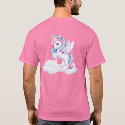 Men's T-Shirts to a magical birthday party. (Achterkant)