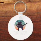 Mens Tabby Daddy Tee Cat Daddy Dad Fathers Sleutelhanger (Voorkant)