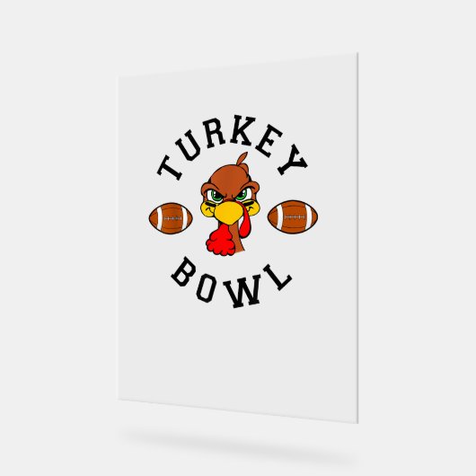 Mens Thanksgiving Football Turkey Bowl Shirt for M (Angle)