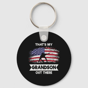 Mens That's my grandson out there American Footbal Sleutelhanger