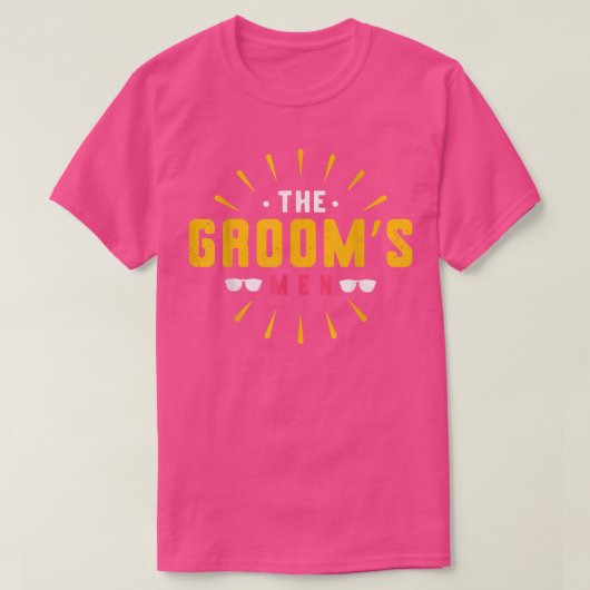 Mens The Grooms Men Engagement Bachelor Party Groo T-shirt (Design voorkant)