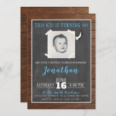 Mens This Kid devient Invitation photo adulte (Devant / Derrière)