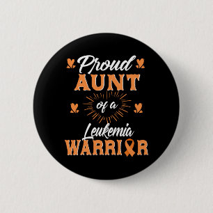 Mens trotse tante van een Leukemie Warrior Awarene Ronde Button 5,7 Cm