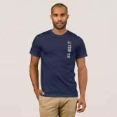Mens TShirts Ajouter un texte image Marine Blue Be (Devant entier)