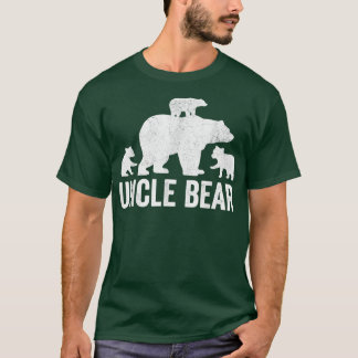 Mens Uncle Bear Fathers Day Shirts, Funny Three Cu T-shirt