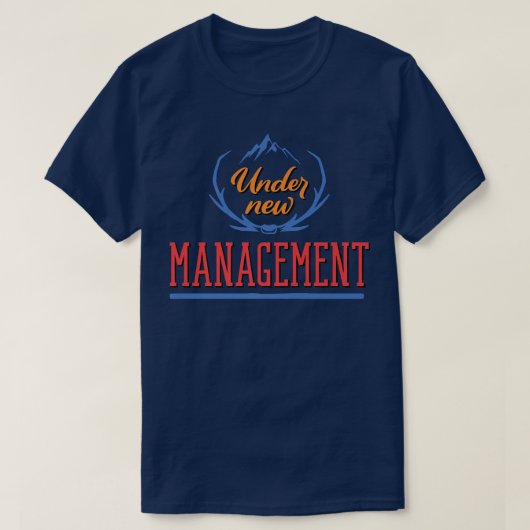 Mens Under New Management Funny Bachelor Party T-shirt (Design voorkant)